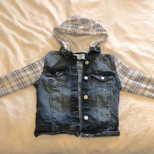 Wallflower fleece denim jacket